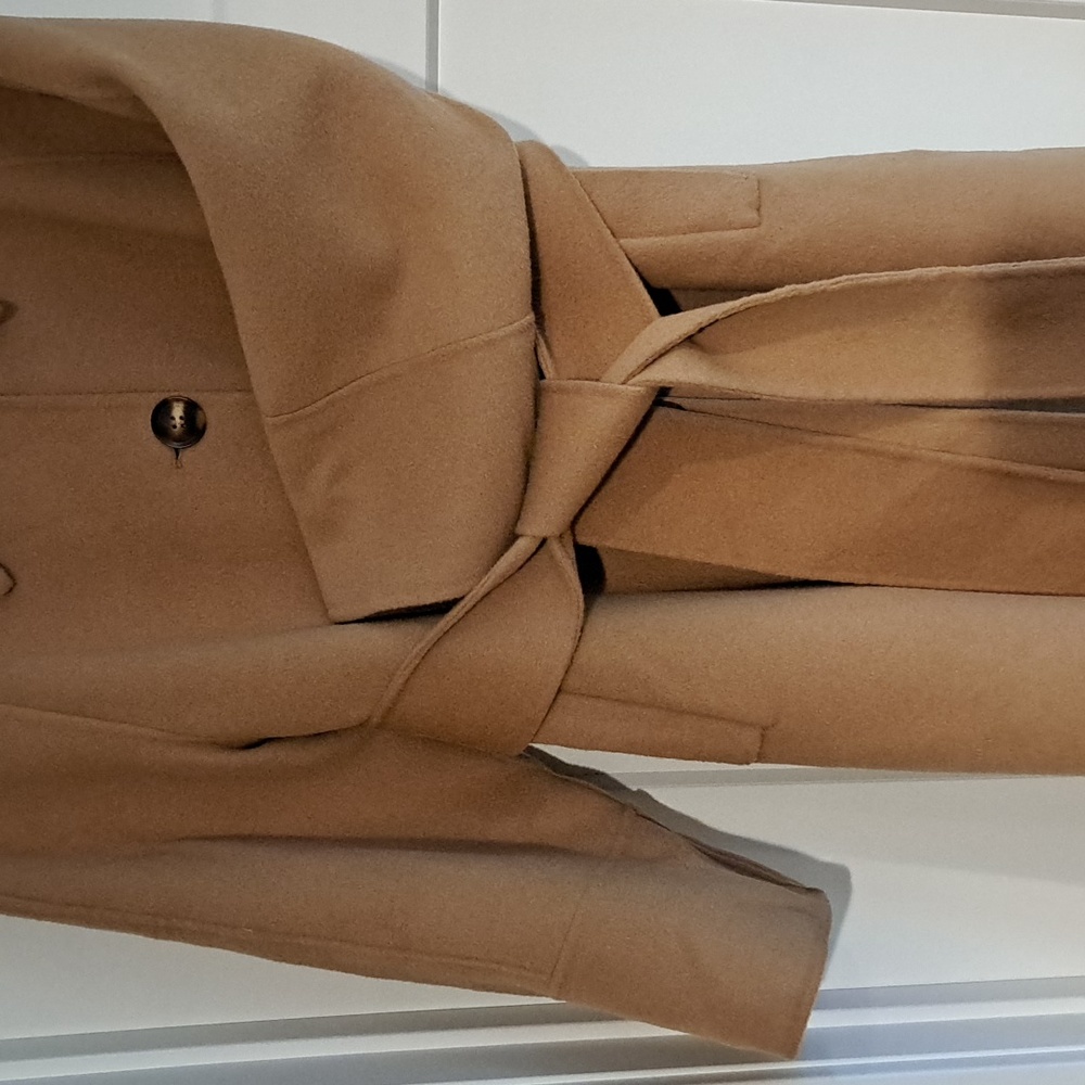 Buttoned 100% Wool Long Coat (Camel) - Lattelier - Picture 13 of 13